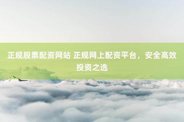 正规股票配资网站 正规网上配资平台，安全高效投资之选