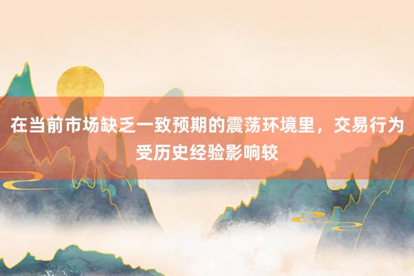 在当前市场缺乏一致预期的震荡环境里，交易行为受历史经验影响较