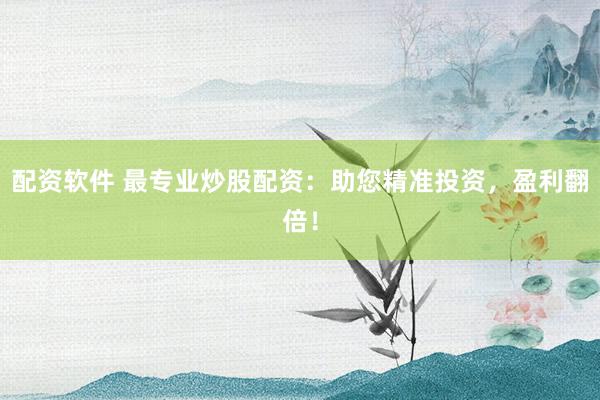 配资软件 最专业炒股配资：助您精准投资，盈利翻倍！