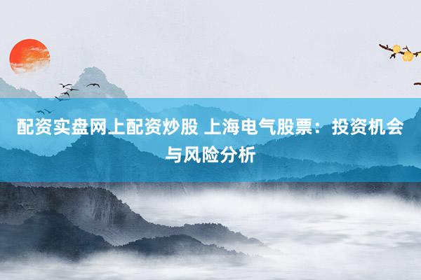 配资实盘网上配资炒股 上海电气股票：投资机会与风险分析